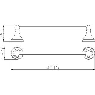 Полотенцедержатель Rav Slezak Morava MKA0701/40 Хром